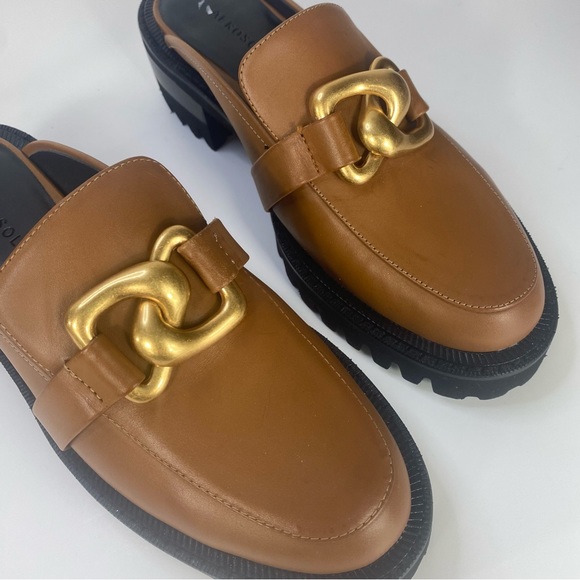 AEROSOLES LOWERY TAN LUG SOLE MULES - Picture 7 of 7